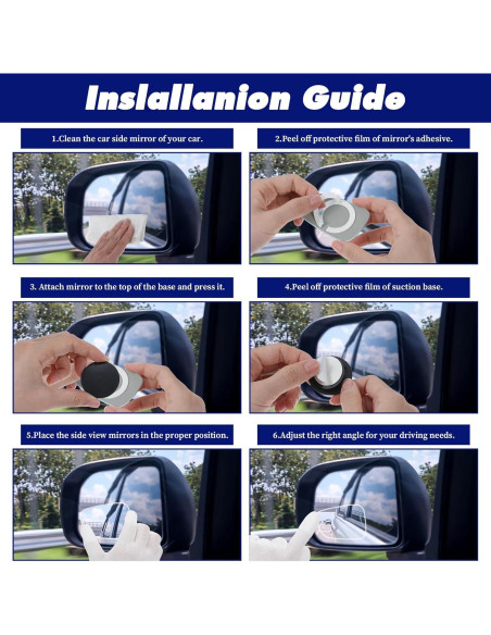 Espejos de Punto Ciego CIATBYYJ - 2 Piezas Universales