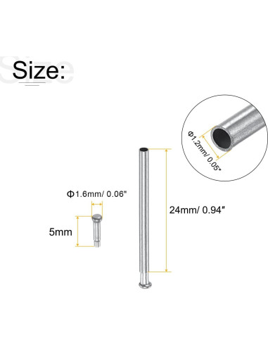 Pasadores de Fricción de Acero Inoxidable uxcell 24x1.2mm