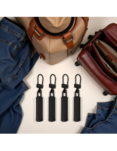 4 Tiradores de Cremallera Negros Qintreesify - Reemplazo Desmontable 2