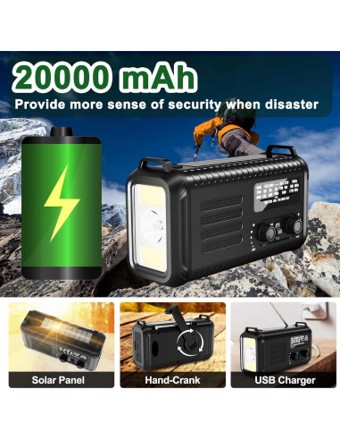 Radio de Emergencia Leaton Condor 1 Solar 5000mAh