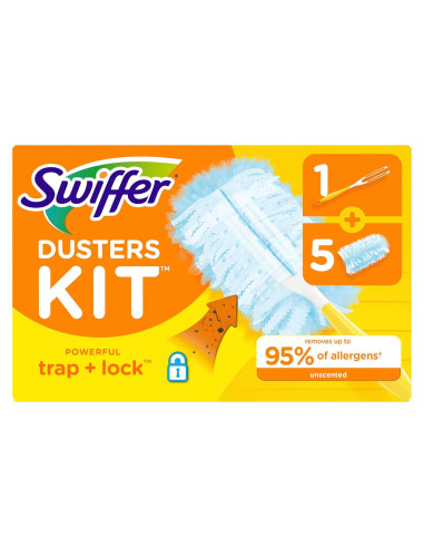 Kit de inicio Swiffer Dusters con mango y 5 plumones