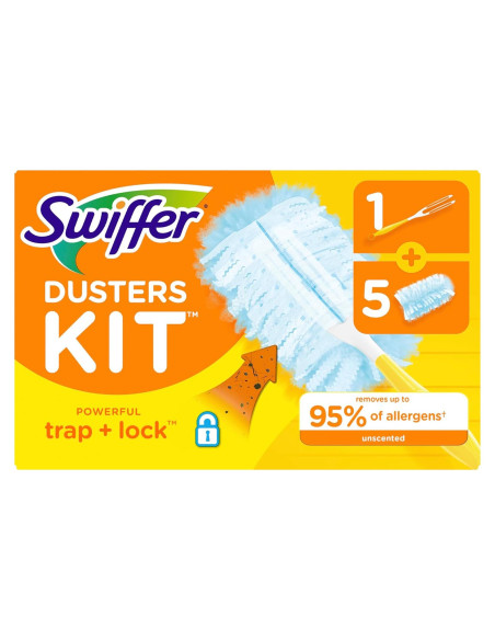 Kit de inicio Swiffer Dusters con mango y 5 plumones
