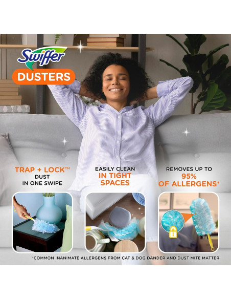 Kit de inicio Swiffer Dusters con mango y 5 plumones