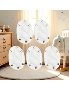 Conjunto 5 Extensores de Body Blancos WaigN para Bebés 2