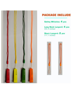 Silbato de Seguridad HOLDALL HW-4P-YRBO 4 Piezas Alta Visibilidad 2