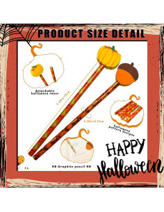 24 Lápices de Madera JXITON Otoño con Borradores Decorativos 2