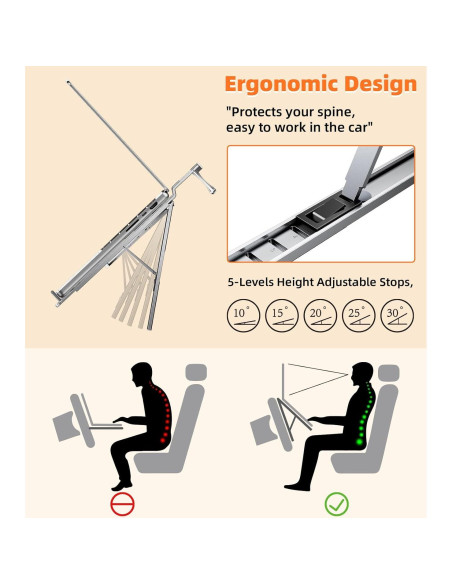 Soporte de Laptop para Auto DICMKY Ajustable en Altura