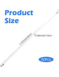 50 Cuerdas Elásticas con Extremos de Metal Xinjoduz 30 cm 2