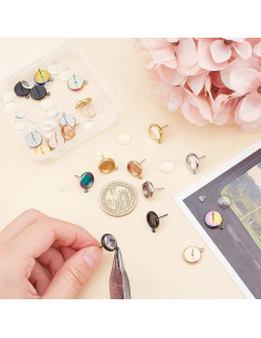 Bandeja Redonda para Pendientes UNICRAFTALE 10mm Acero Inoxidable 2