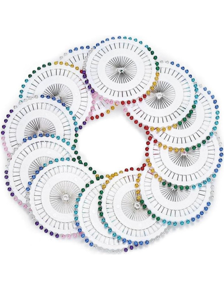 Alfileres de Costura Multicolor DECORA 480 Piezas 4 cm