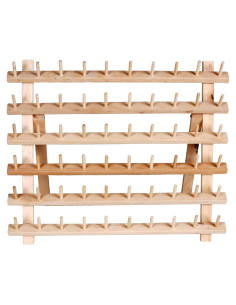 Soporte de Hilo de Madera Dritz para 60 Carretes - 40 cm x 33 cm