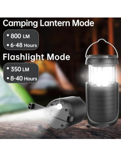 Linterna AIVICA Solar 5000mAh LED Camping USB Portátil 2