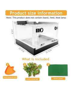 Kit de Terrario Plegable RunDuck para Reptiles Negro 39x29cm 2