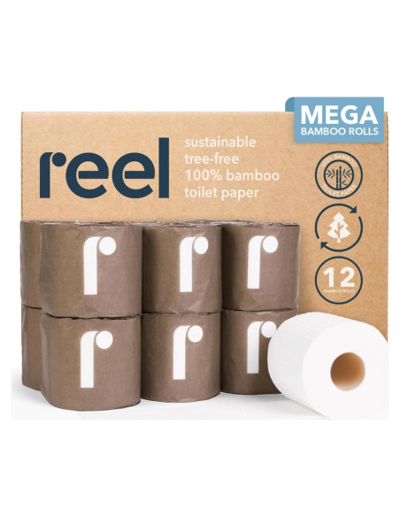Papel Higiénico de Bambú Reel 12 Rollos 3 Capas Ecológico