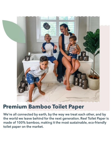 Papel Higiénico de Bambú Reel 12 Rollos 3 Capas Ecológico