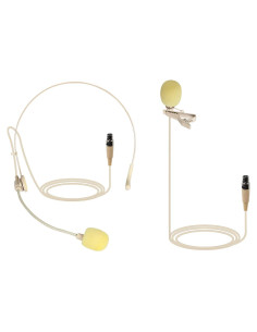 Combo Micrófono Lavalier y Auricular Phenyx Pro Beige Mini XLR