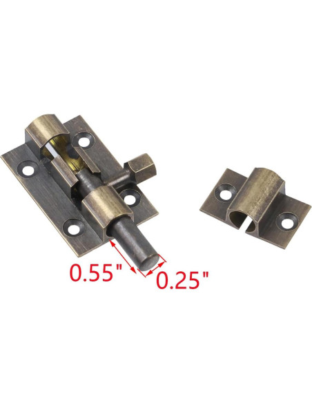 Cerrojo de Barril MY MIRONEY 10 Piezas Bronce Antiguo 3.81cm