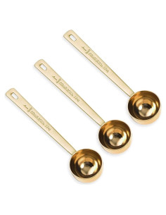 3 Cucharas Medidoras de Café FULANDL Acero Inoxidable 15ml