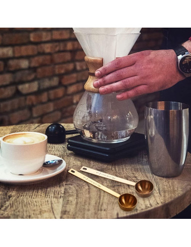 3 Cucharas Medidoras de Café FULANDL Acero Inoxidable 15ml