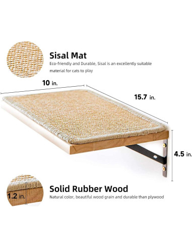 Estantería para Gatos FUKUMARU 40 x 25 cm Madera con Sisal