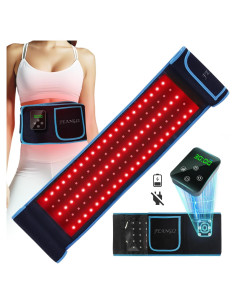 Cinturón de Terapia de Luz Roja Feangli Inalámbrico 660nm 850nm