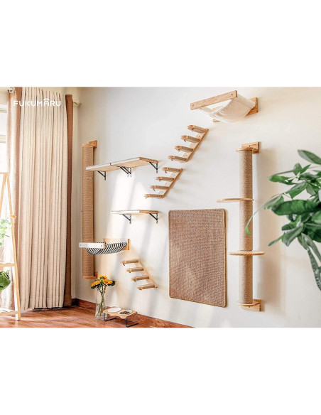 Estantería para Gatos FUKUMARU 40 x 25 cm Madera con Sisal