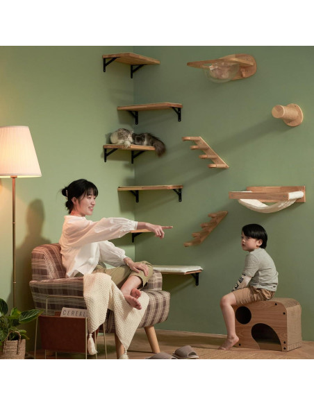 Estantería para Gatos FUKUMARU 40 x 25 cm Madera con Sisal