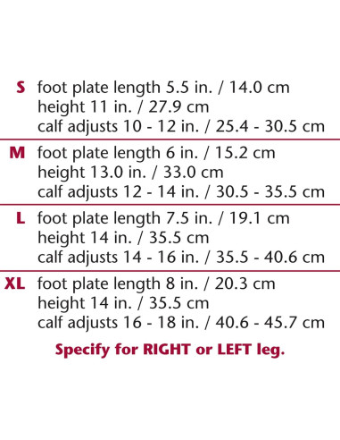 Férula de Plástico Moldeada Truform-OTC para Tobillo Izquierdo Mediana