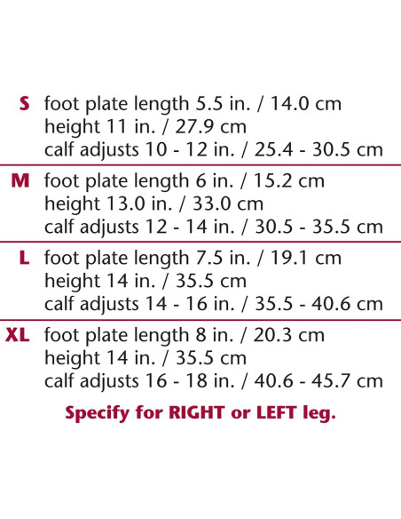 Férula de Plástico Moldeada Truform-OTC para Tobillo Izquierdo Mediana
