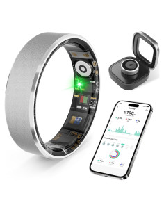 Anillo de Salud Inteligente PRXXHRI VR11 Monitoreo Cardíaco