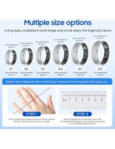 Anillo de Salud Inteligente PRXXHRI VR11 Monitoreo Cardíaco 2