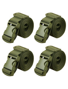 Correas de Equipaje Utilitarias MAGARROW 3.81 cm x 1.37 m 4-Pack Verde Militar
