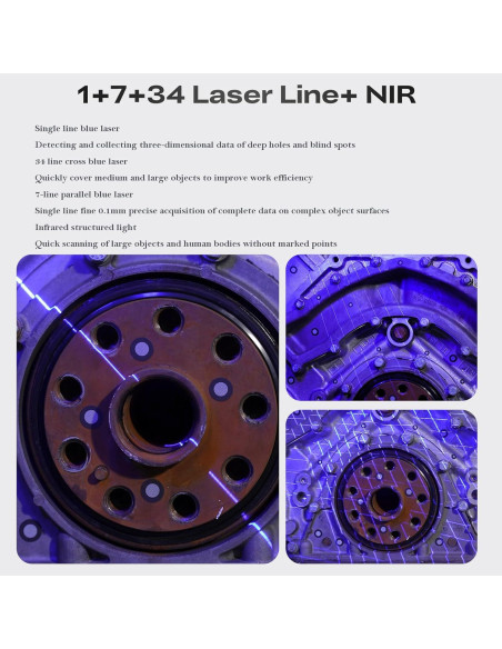 Escáner 3D Creality Sermoon S1 Inalámbrico 0.02mm Alta Precisión