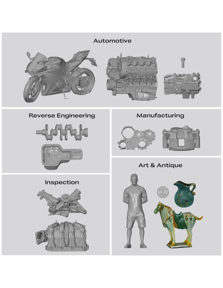 Escáner 3D Creality Sermoon S1 Inalámbrico 0.02mm Alta Precisión