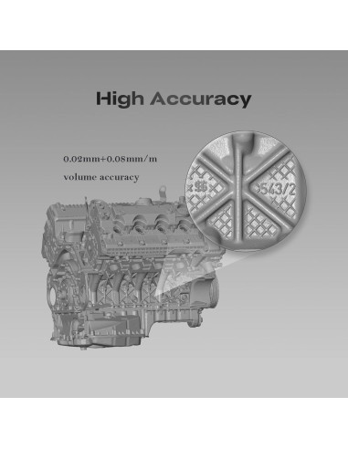 Escáner 3D Creality Sermoon S1 Inalámbrico 0.02mm Alta Precisión