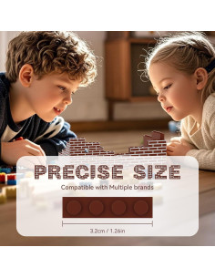 200 Ladrillos Clásicos para Construcción de Pared TZBTSTEAM 2