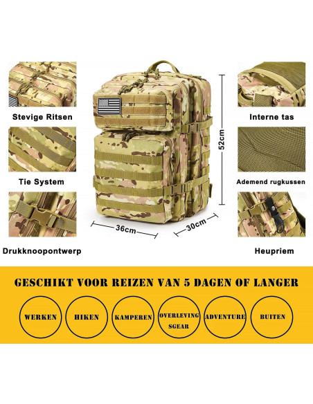 Kit de Supervivencia YEWODE 45L con Primeros Auxilios