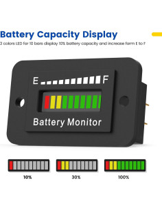 Medidor de Batería LED OBDMONSTER BM210 Universal 12V-72V 2