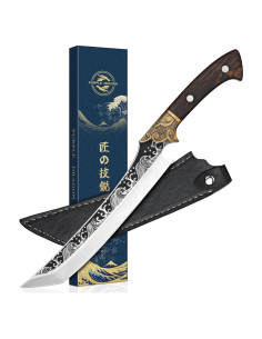 Cuchillo de Carving Purple Dragon 20.3 cm Acero Alto Carbono