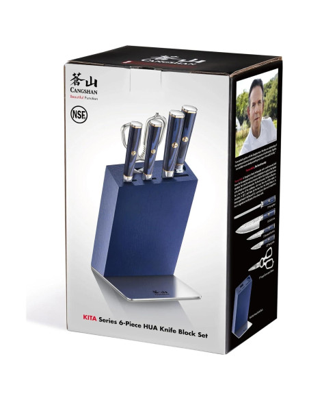 Conjunto de Cuchillos Cangshan KITA 6 Piezas Acero Damasco