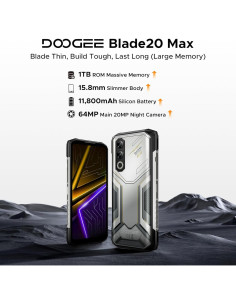 DOOGEE Blade 20 Max Smartphone Resistente 36GB+1TB 11800mAh 2