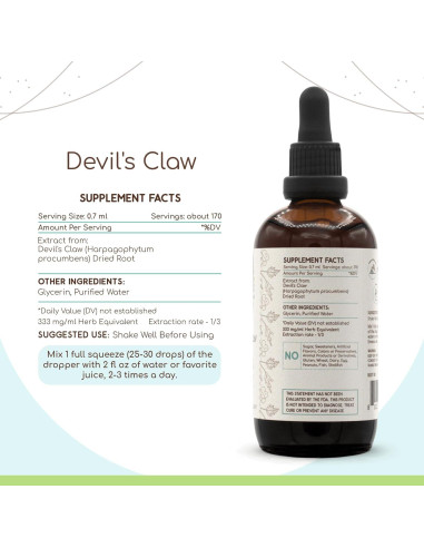 Extracto Herbal Devil's Claw HerbEra 118.29 ml Sin Alcohol