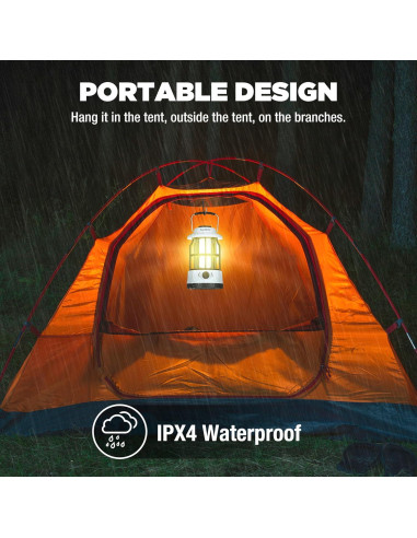 Linterna de Camping LED EverBrite, Recargable USB C, 250 Lúmenes