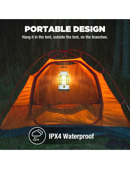 Linterna de Camping LED EverBrite, Recargable USB C, 250 Lúmenes