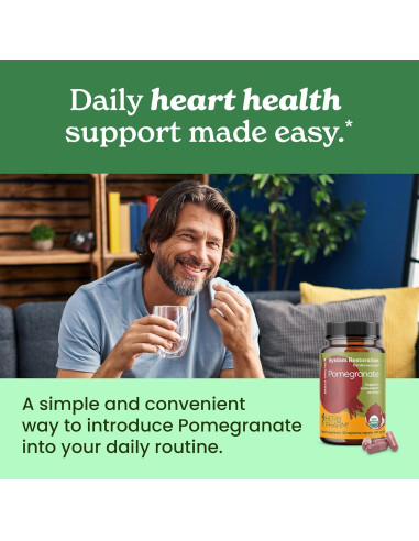 Cápsulas de Granada Orgánica Herb Pharm 60 Veganas 120mg