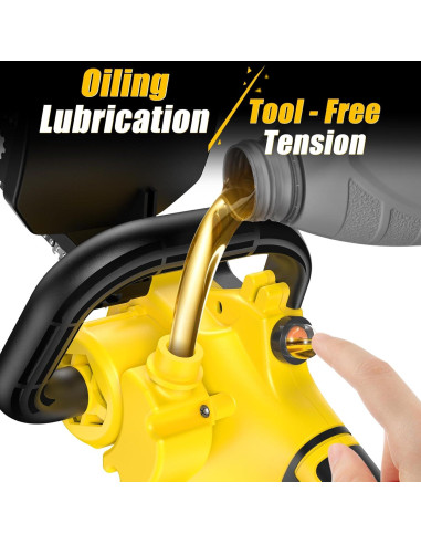 Sierra de Poste Inalámbrica IMOUMLIVE 8" con Motosierra 21V