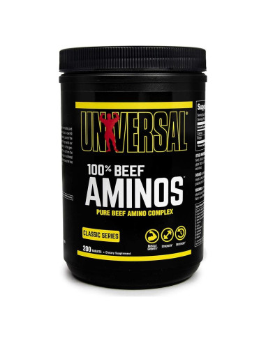 Aminoácidos de Carne Nutrición Universal - 200 Tabletas - 3g Proteína
