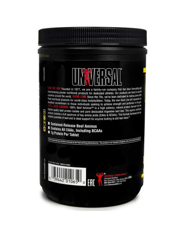 Aminoácidos de Carne Nutrición Universal - 200 Tabletas - 3g Proteína