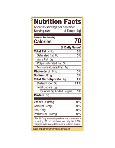 Harina de Semilla de Lino Orgánica Bob's Red Mill 454g x4 - Sin OGM, Vegano, Keto