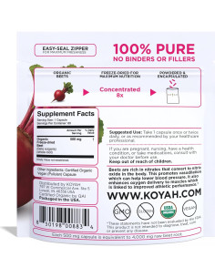 Cápsulas de Remolacha Orgánica KOYAH - 500 mg Liofilizada 2